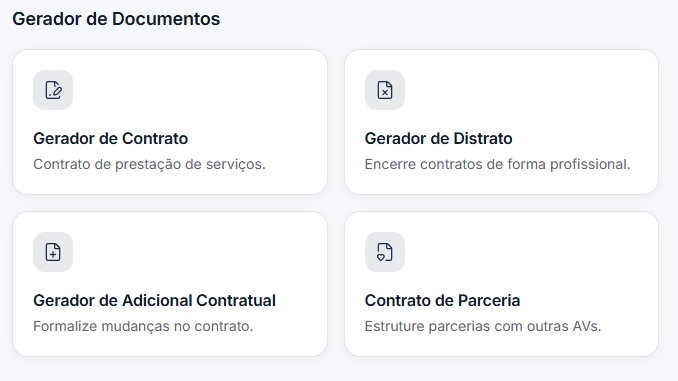 Mockup DOCUMENTOS GERADOS EM MINUTOS